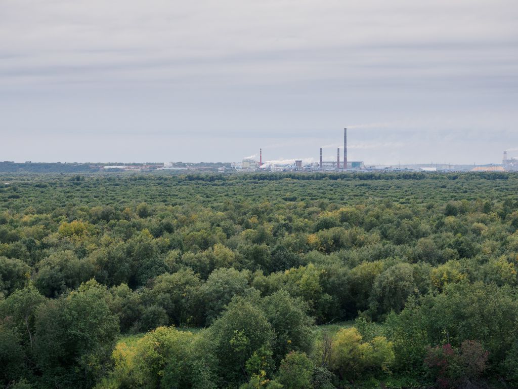 Новодвинский ЦБК дымит на горизонте